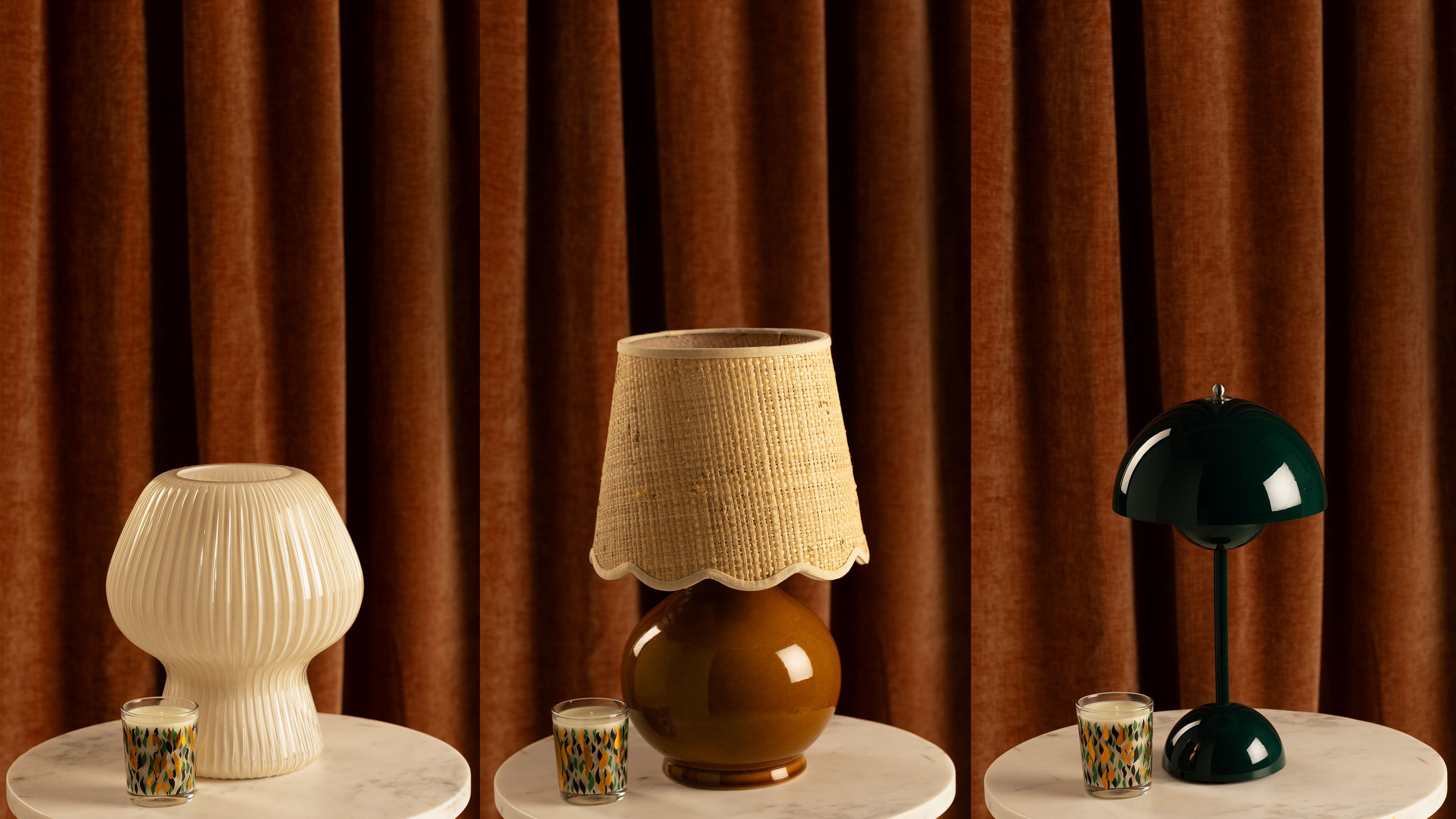 Coleção de móveis e peças decorativas modernas